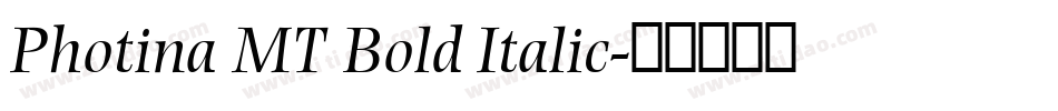 Photina MT Bold Italic字体转换
